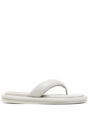 padded leather flip-flops