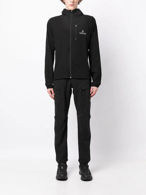 logo print hooded jacket