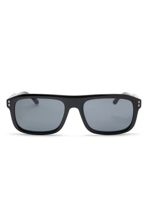 logo-engraved rectangle-frame sunglasses