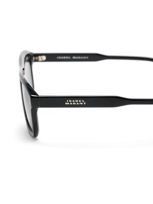 logo-engraved rectangle-frame sunglasses