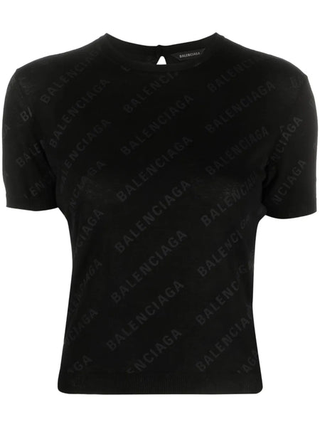 Mini Allover Logo knitted top