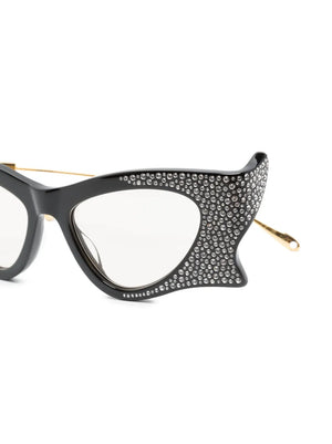 crystal-embellished irregular-shape sunglasses