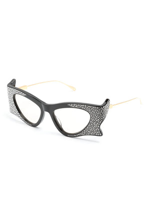 crystal-embellished irregular-shape sunglasses