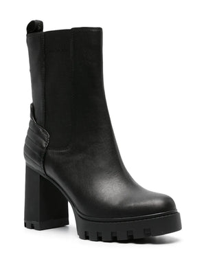 90mm quilted-panel leather platform boots