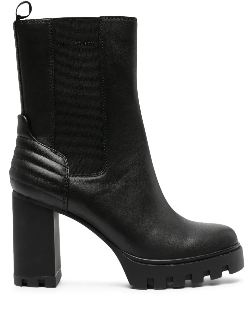 90mm quilted-panel leather platform boots