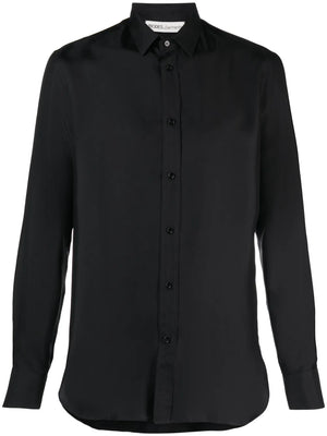 buttoned silk shirt