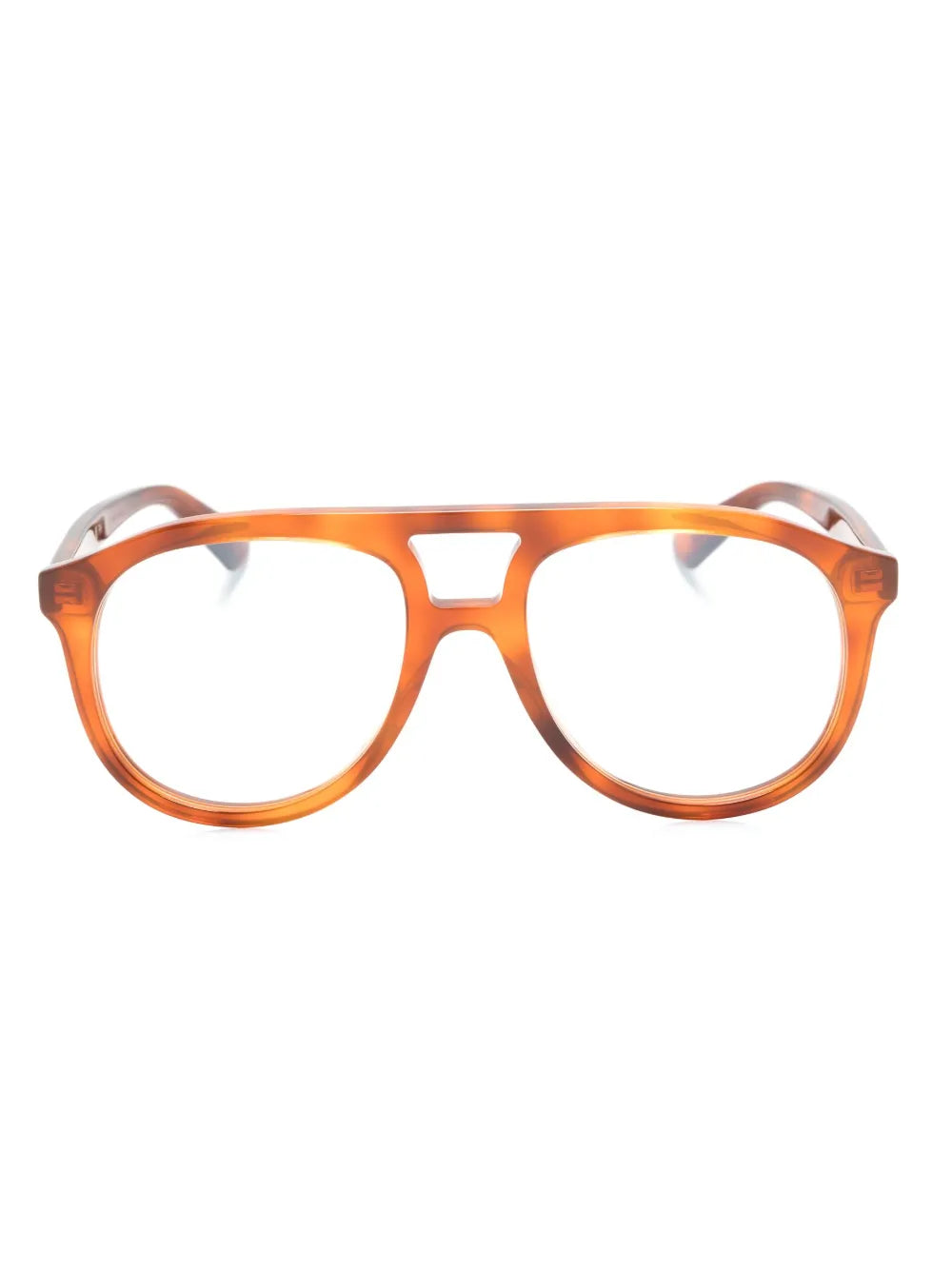logo-plaque pilot-frame glasses