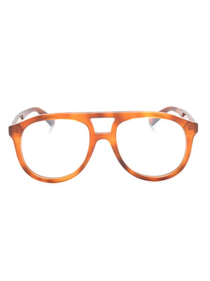 logo-plaque pilot-frame glasses