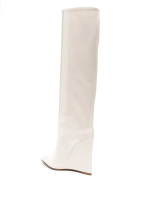 Kira 120mm patent wedge boots