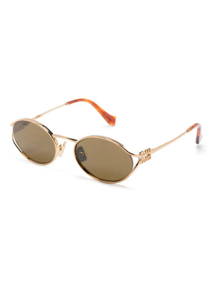 Logo round-frame sunglasses