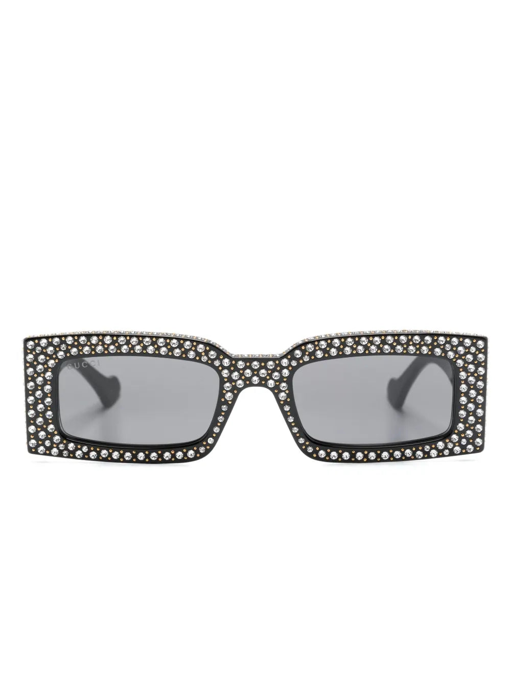 embellished rectangle-frame sunglasses