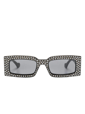 embellished rectangle-frame sunglasses