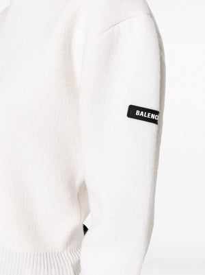 logo-patch stretch-wool jumper