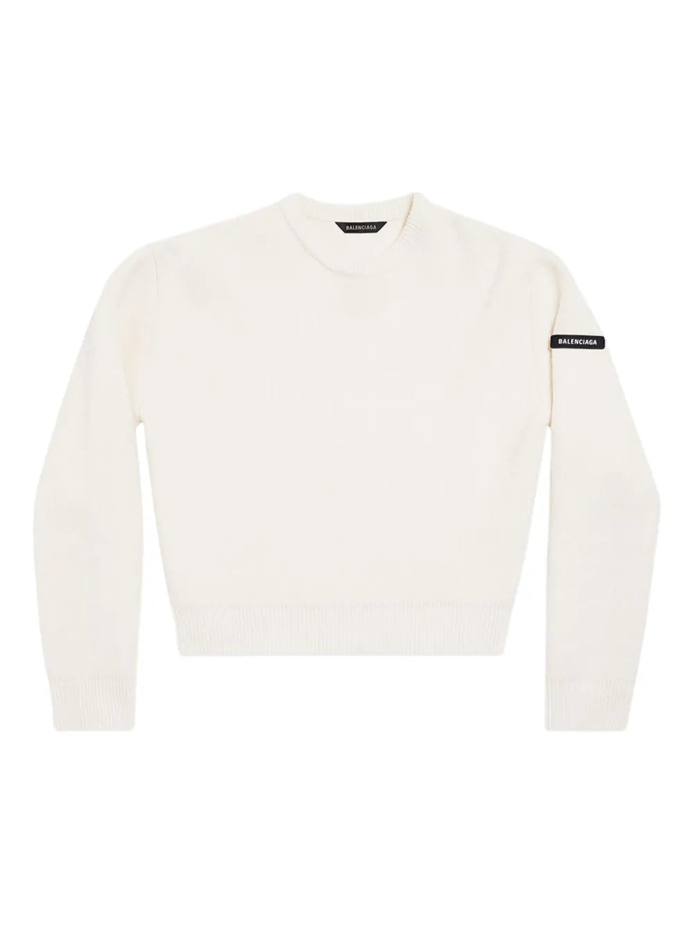logo-patch stretch-wool jumper