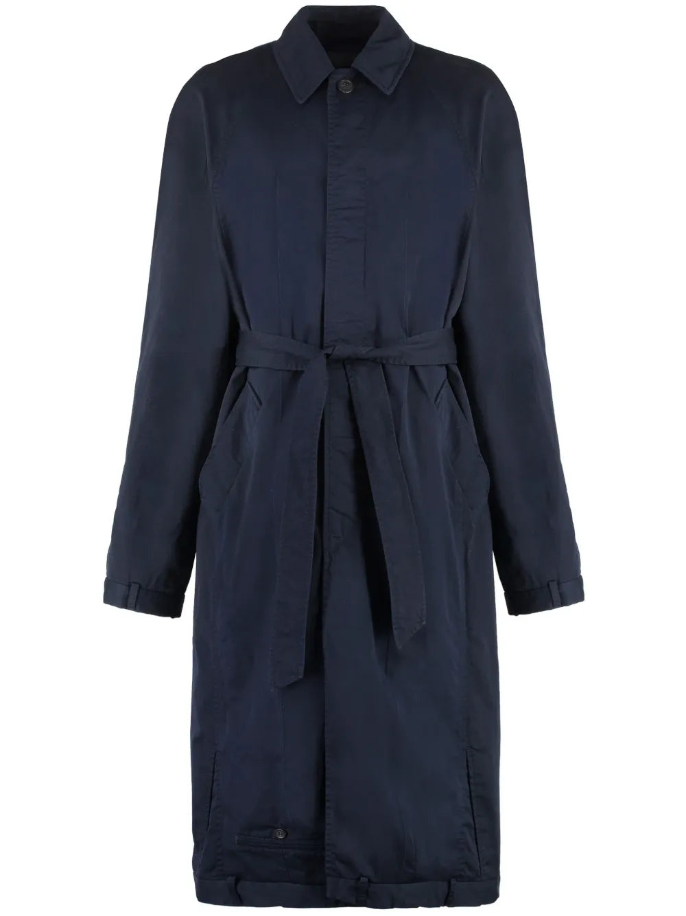 Deconstructed cotton long coat