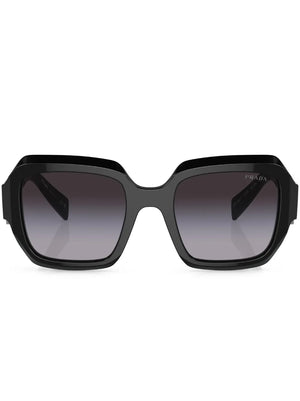 logo-print oversize-frame sunglasses