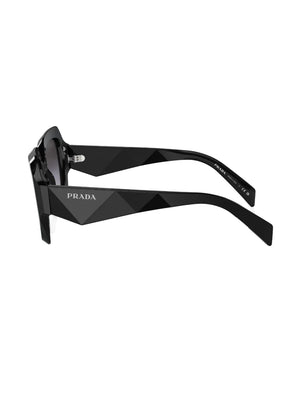 logo-print oversize-frame sunglasses