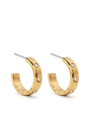 crystal-embellished hoop earrings