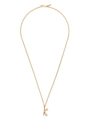 K letter pendant necklace