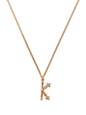 K letter pendant necklace