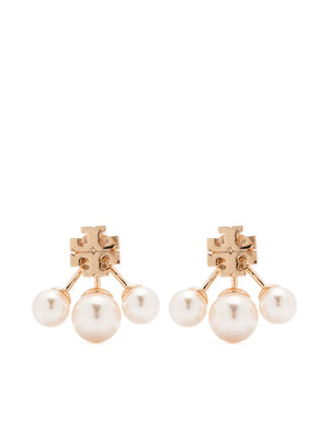 Kira pearl front-back earrings