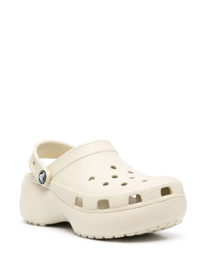 logo-plaque platform clogs