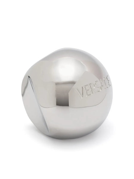Sphere logo-engraved ring