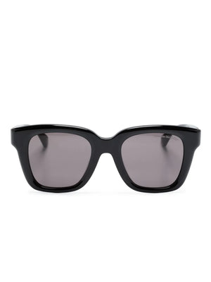 skull-appliqué square-frame sunglasses
