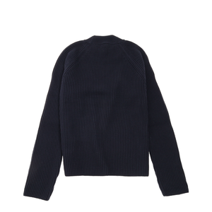 Navy Roll Neck Sweater Night Blue Red