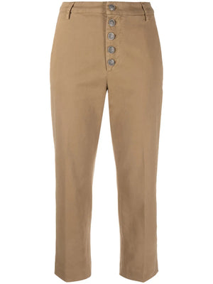 straight-leg cropped trousers