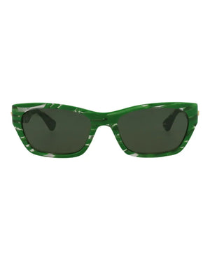 Bottega Veneta Square Rectangle Sunglasses Green/Green/Green (BV1143S-30013129-004)