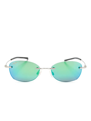 Aki Aki mirrored lenses oval-frame sunglasses