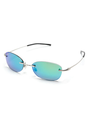Aki Aki mirrored lenses oval-frame sunglasses