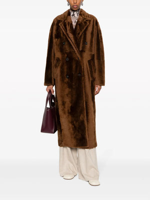 notched-lapels double-breasted coat