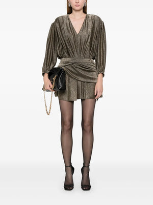 draped glittered mini dress