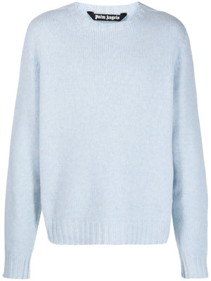 curved-logo wool-blend jumper