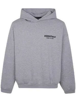 FEAR OF GOD ESSENTIALS raised-logo hoodie grey