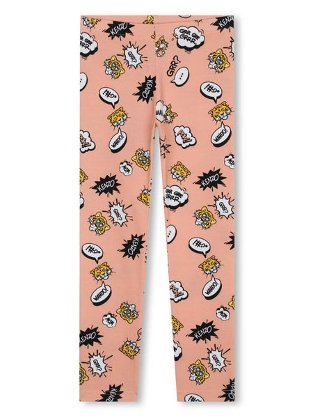 tiger-print jersey leggings