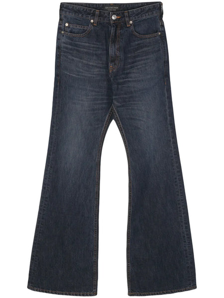 high-waisted bootcut jeans