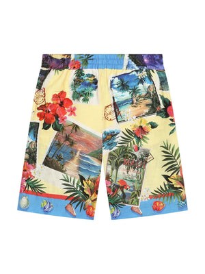 graphic-print Bermuda shorts