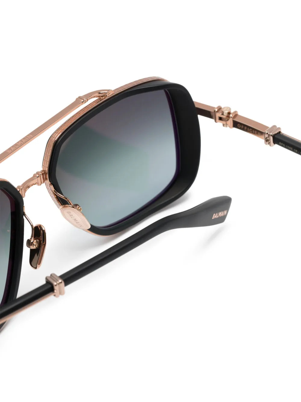 BPS 108E square-frame logo-engraved sunglasses
