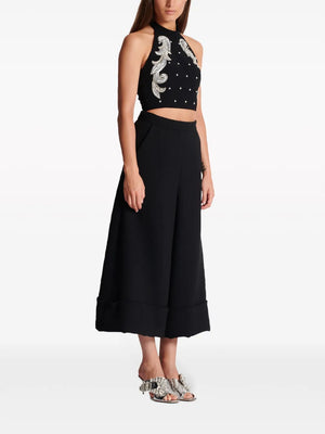 Baroque embroidered crop top
