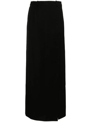 slit tailored maxi skirt