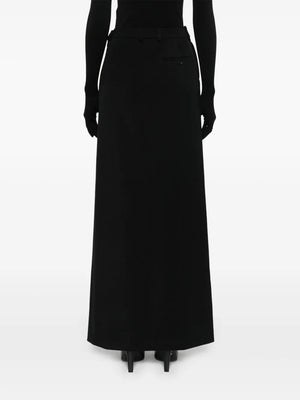 slit tailored maxi skirt
