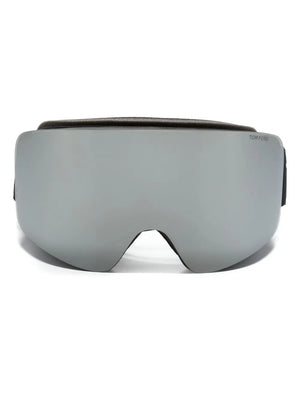 logo-band mirrored-lenses ski goggles