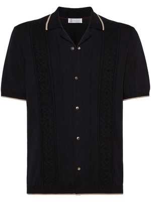 button-up cotton polo jumper