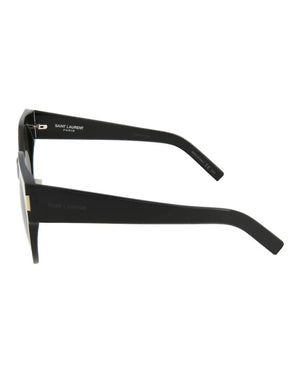 Saint Laurent Round-Frame Acetate Sunglasses Shiny Black (SL185SLIM-30001892-001)