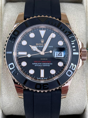 Rolex | Yacht-Master | 126655-0002 | Rose gold | 40 mm | Rubber | Black | Automatic