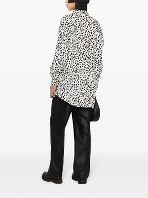 dalmatian-print shirt jacket