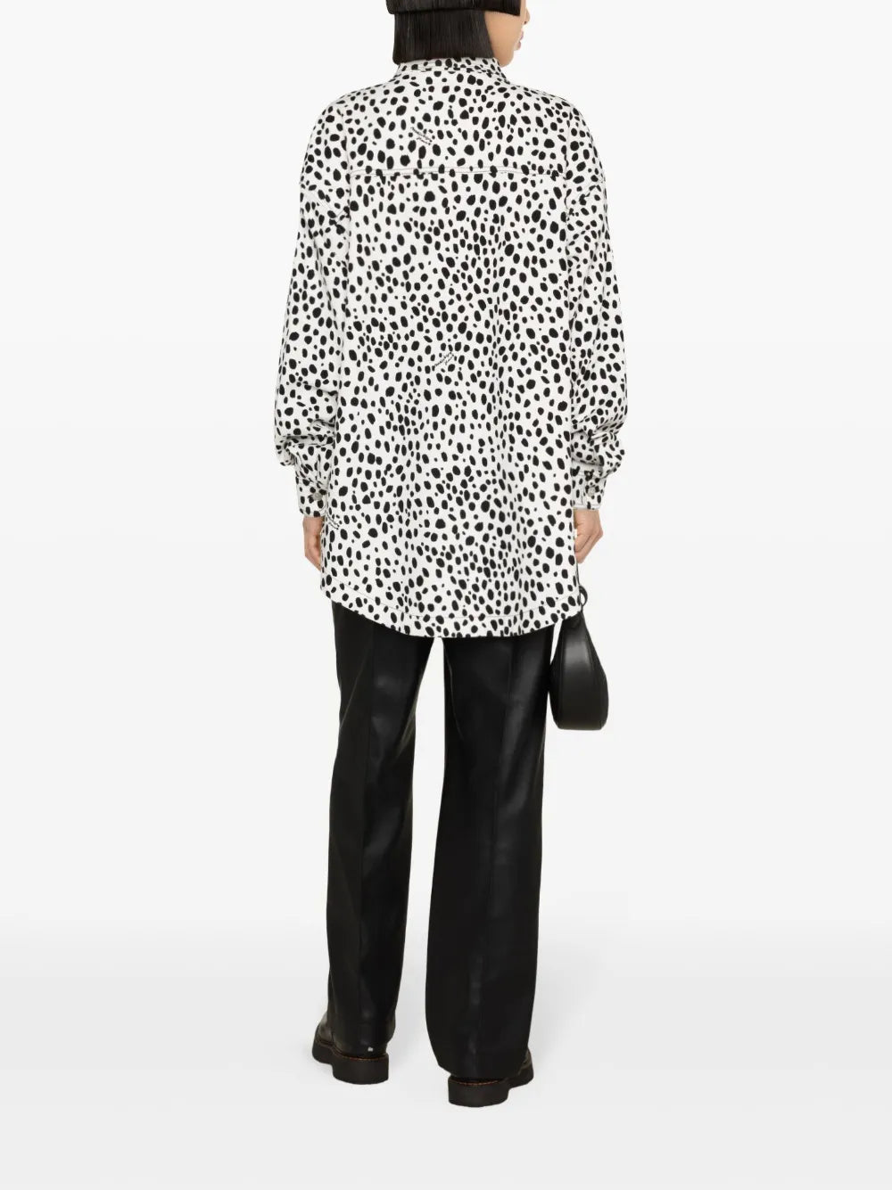 dalmatian-print shirt jacket